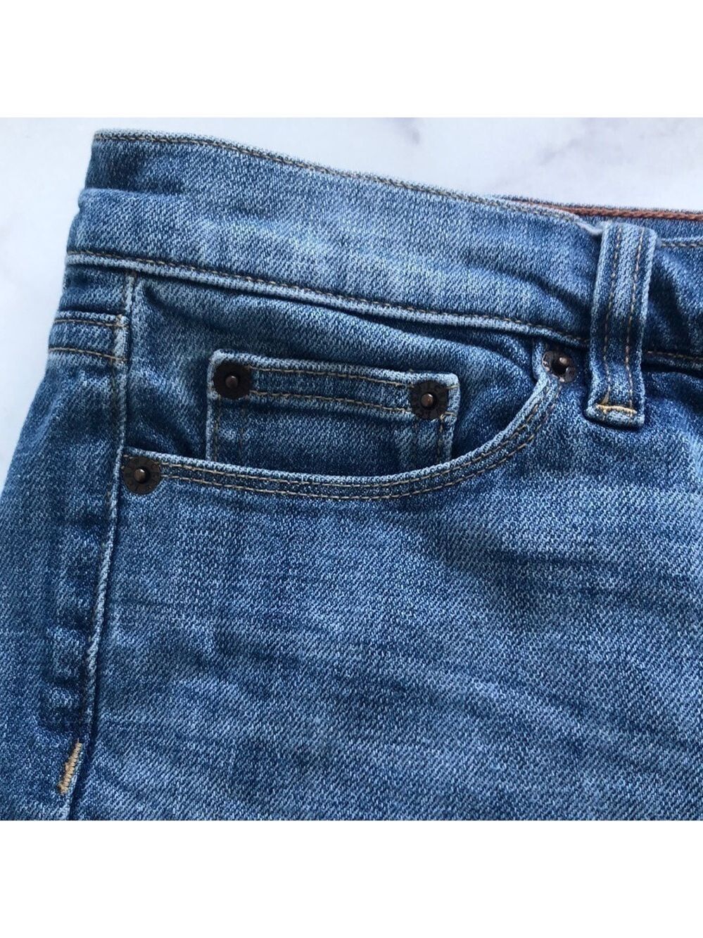 J. Crew Denim Jean Shorts Stretch Fit Cuffed Size 28 - Picture 8 of 9